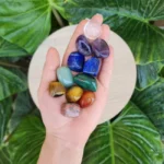 مجموعه سنگ های تامبل مناسب گرید کریستال هفت چاکرا تامبل